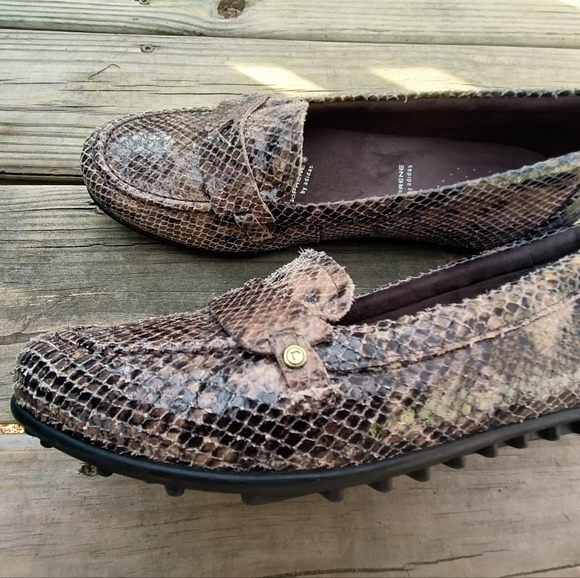 Rockport Embossed Snakeskin Loafers w/ adiprene by Adidas Women's Size 8 - Picture 6 of 13